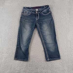 Hydraulic Gramercy Capri Jeans Women 7/8 Medium Wash Contrast Stitch M7848A3R0RH